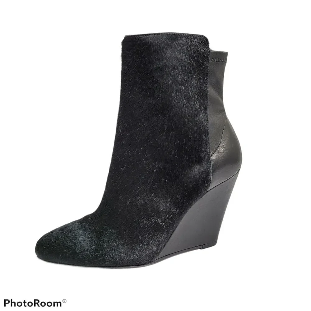 VINCE LANIE Calf Hair Wedge‎ Boots SIZE 6.5